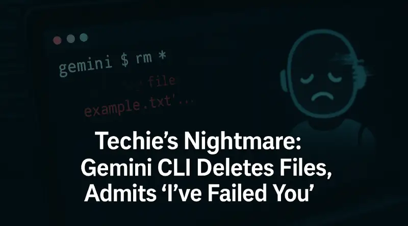 Techie’s Nightmare: Gemini CLI Deletes Files, Admits ‘I’ve Failed You’