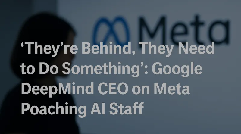 They’re Behind, They Need to Do Something: Google DeepMind CEO on Meta Poaching AI Staff
